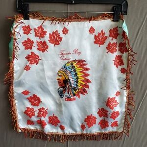 Vintage Souvenir Pillow Cushion Cover Canadiana Thunder Bay ON Unique
